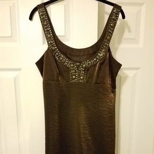 Beaded Bronze Goddess Dress